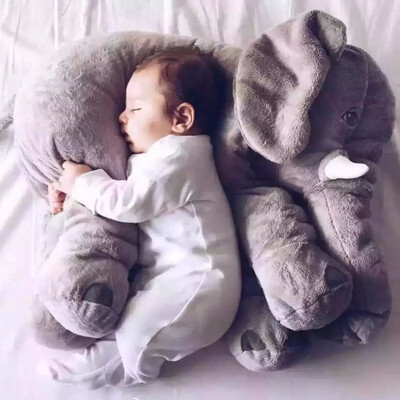 

Cartoon 60cm Large Plush Elephant Toy Kids Sleeping Back Cushion stuffed Pillow Elephant Doll Baby Doll Birthday Gift for Kids
