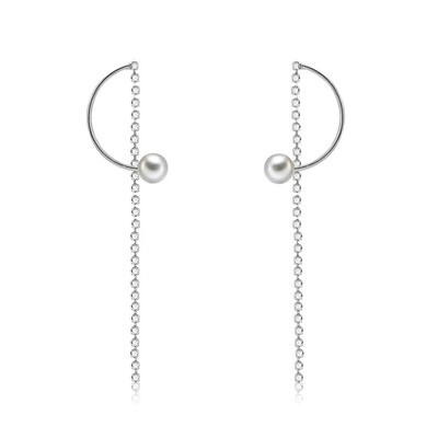 

Fashion Alloy Embedded Crystal Tassel Drop Earrings Ear Studs Pendant Earrings for Women Jewelry