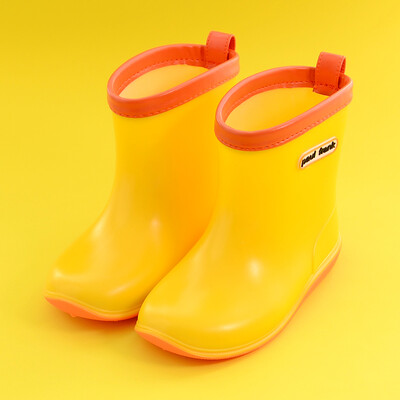 

PaulFrank big mouth monkey cartoon cute non-slip low wear wear childrens rain boots PFR201 letters yellow 24