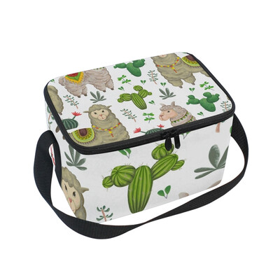 

ALAZA Lunch Box Lama Animal Insulated Lunch Bag Large Cooler Tote Bagfor Men Women