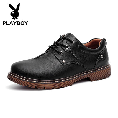 

Playboy PLAYBOY British fashion business casual shoes mens low-cut tie wild DS85245 black 41
