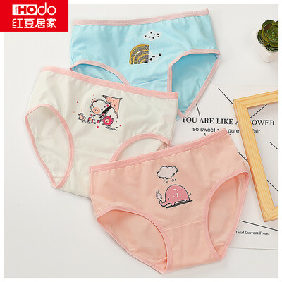 

Red bean home 2019 new boys&girls big childrens underwear childrens underwear gift box cotton ammonia A baby underwear girls pink blue 14070