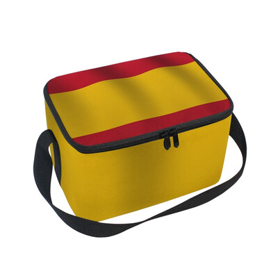 

ALAZA Insulated Lunch Box Misc Flag Of Spain Lunch Bag for Men Women Portable Tote Bag Cooler Bag