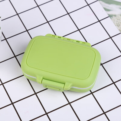 

Shouyou portable portable medicine box sub-package mini travel medicine moisture-proof sealed box storage JD-SY-19 green