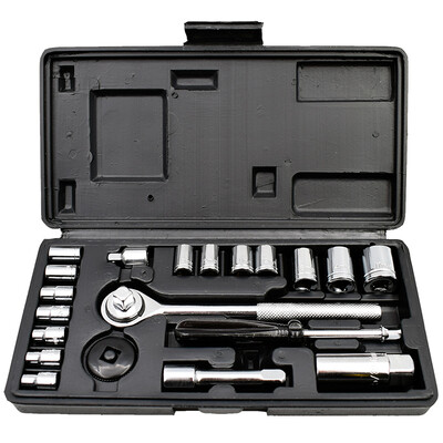 

LeTA LETA Sleeve Tool Set 21 Piece Set 63mm Series Multi-function Long Ratchet Hexagon socket Wrench Set Auto Repair Toolbox LT-AM715