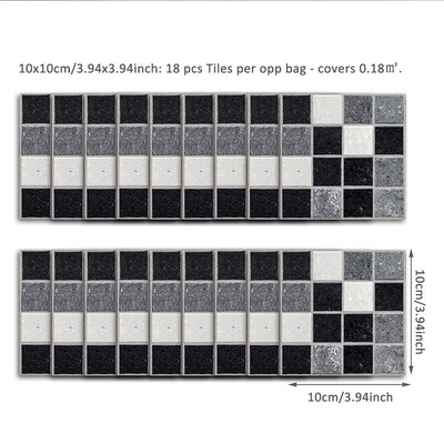 

NeillieN Wall paste 3D marble mosaic wall paste kitchen bathroom waterproof tile pasteWaterproof wall paste flat wall paste