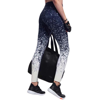 

Women Fitness Yoga Pants Sports Leggings Printed Tights Workout Running Skinny Casual Trousers BlueBlue