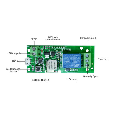 

eWeLink USB DC5V Wifi Switch Wireless Relay Module Smart Home Automation Modules Phone APP Remote Control Timer Switch Alexa Google