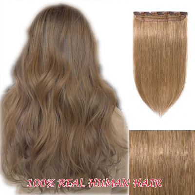 

100 Human Hair Clip In Hair Extensions 9 Colors Can Curly Dyed Washed 1 Piece5 Clips