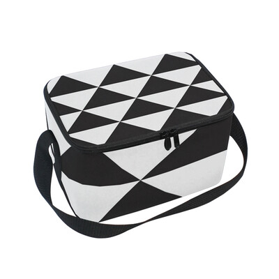 

ALAZA Lunch Box Insulated Triangle Pattern Lunch Bag Large Cooler Tote Bag for Men Women
