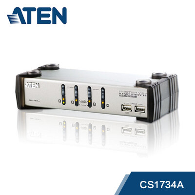 

ATEN macro positive 4-port USB KVM switch with audio function CS1734A