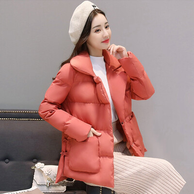

Cypress House 2018 Winter New Lapel Long Sleeve Pocket Design Temperament Warm Short Down Jacket S84R0046YA505S Rust Red