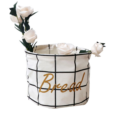

Water-Resistant Lovely Cloth Art Storage Bucket Foldable Makeup Storage Basket Small Desktop Organizer