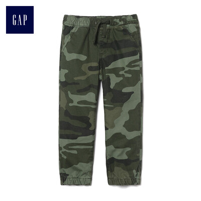 

GAP flagship store mens thick padded simple&comfortable elastic waist pants 398733 green camouflage 2YRS