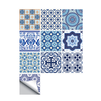 

10 PcsSet Self Adhesive Tile Stickers Art Decals DIY Wall Sticker Kitchen Backsplash Bathroom Removable Home Tidy Protection