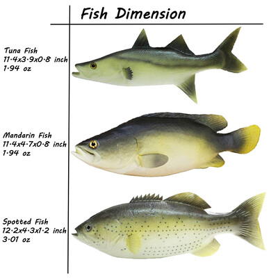 

UpperX 3Pcs Simulated Fish Model for Kids Pretend Play Home Decor Market Display Photography Prop