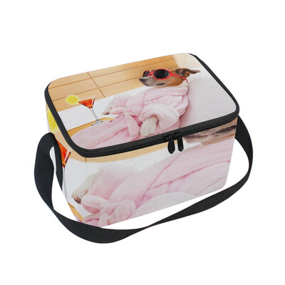 

ALAZA Lunch Box Insulated Lunch Bag Large Cooler Dog Spa Wellness Tote Bag