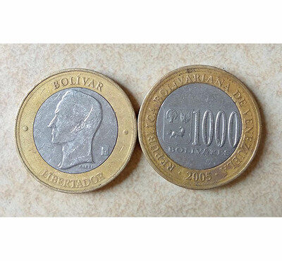 

23mm bolivar libertador 1000 coins