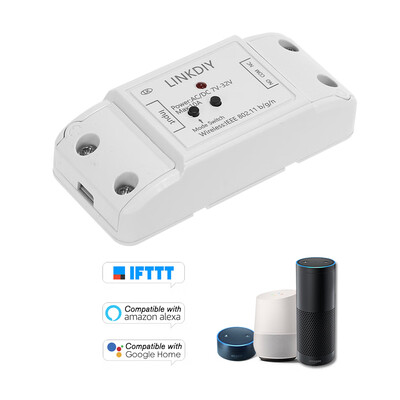 

Sonoff Smart Wifi Switch Universal Module 1CH DCAC7-32V Wireless Switch Timer Phone APP Remote Control Compatible with "Amazon" A