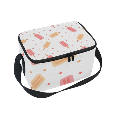 

ALAZA Lunch Box Cute Colorful Ice Cream Insulated Lunch Bag Large Cooler Tote Bagfor Men Women