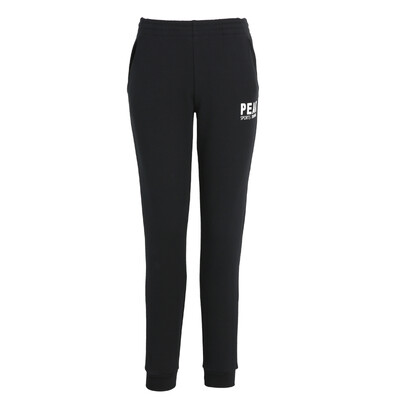 

PEAK womens trousers autumn&winter new knit plus velvet fashion feet pants sports training pants DF383072 black X2L code