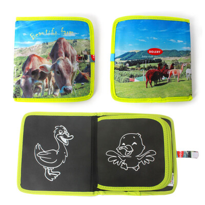 

Kids Portable Chalk Board Doodle & Drawing Book Coloring Book Mess Free Reusable Creativity Early Educational Toys Farm