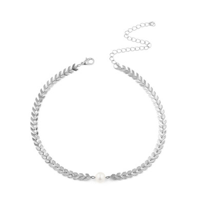 

Vintage Fashion 18K Gold Creative Pearl Goldfish Scales Necklace for Women Girls Wedding Party Gifts