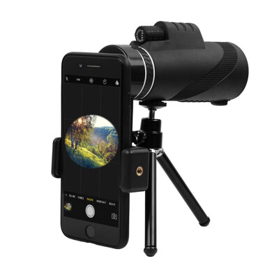 

40X60 BAK4 Monocular Telescope Prism FMC Lens Mini Monocular Outdoor Hunting Camping Scopes With Phone adapter Clip Tripod