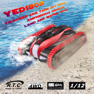 

YED1803 112 4WD Tracked Car Tank Speed Off-Road Amphibious Vehicle Land Water Toys for Kids Beginners