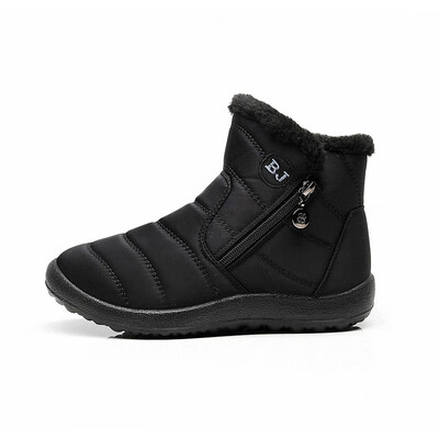 

Plus size 35-43 2018 winter new snow boots female tube thick plush waterproof cotton boots side zipper women boots