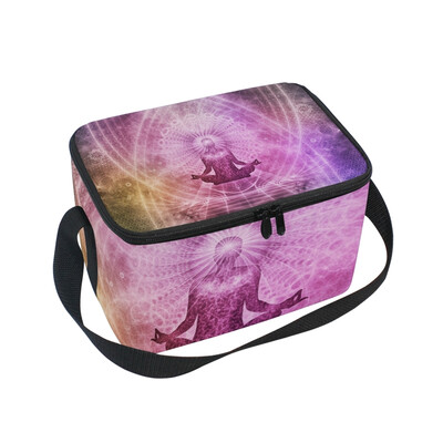 

ALAZA Lunch Box Insulated Abstract Texture Geometry Lunch Bag Large Cooler Tote Bagfor Men Women