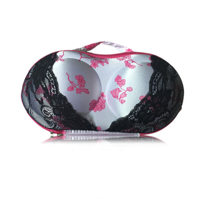 

Colorful Pattern Underwear Storage Box Portable Bra Bag with Mesh&Handle for Travel Fitness