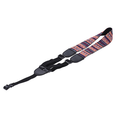 

Clip On Adjustable Ukelele Strap Neck Sling Soft Cotton with Sound Hole Hook Ethnic Pattern