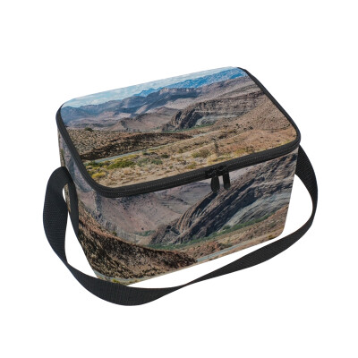 

ALAZA Lunch Box Insulated Rugged Mountain Lunch Bag Large Cooler Tote Bagfor Men Women