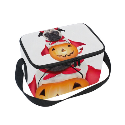 

ALAZA Lunch Box Insulated Lunch Bag Large Cooler Trick Or Treat Dog Tote Bag