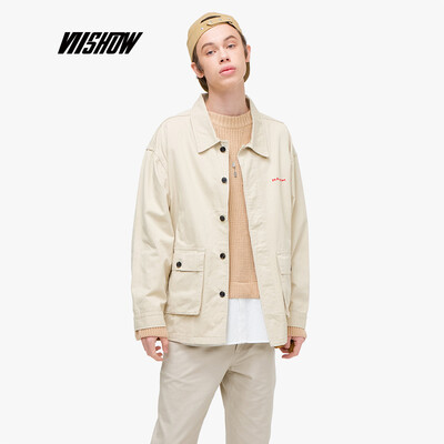 

Weixiu viishow 2019 spring new jacket mens tide brand youth jacket empty pine youth clothes square collar JC1168191 khaki L
