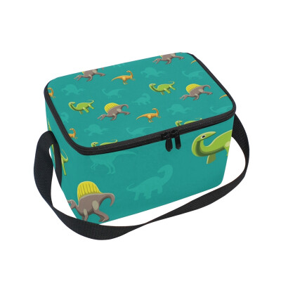 

ALAZA Lunch Box Insulated Mini Dinosaurs Lunch Bag Large Cooler Tote Bagfor Men Women