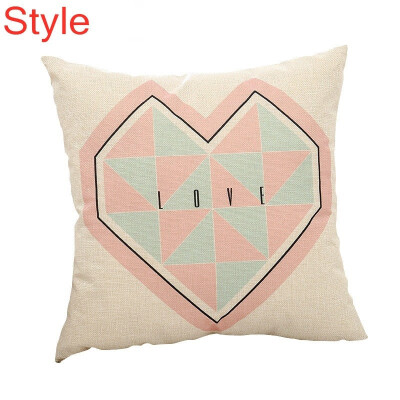 

Cotton Linen Pattern Pillow Car Sofa Pillow Cushion Lumbar Pillow 1 Piece Set 45X45CM