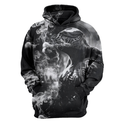 

Mens Clothes Venom 3D Print Hoodies Mens Hooded Coats Sweatshirts Venom Cosplay Costume Tops