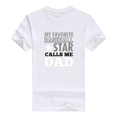 

Favorite Baseball Star Calls Me Dad Men T-Shirt