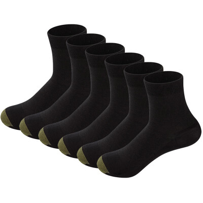 

LifeWheel Mens Business Bamboo Antibacterial Breathable Mid Length Daily Crew Casual Cotton Socks