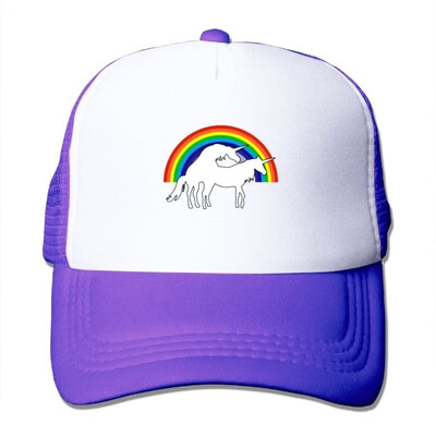 

Oiir Ooiip Pineapple Rainbow Boy-Girls Adjustable Mesh Baseball Cap Kids Trucker Hat