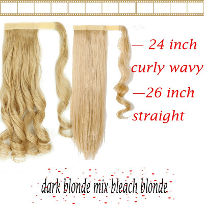 

17-23 Inch 3 Types Clip In Hair Extensions Pony Tail Wrap Around Ponytail