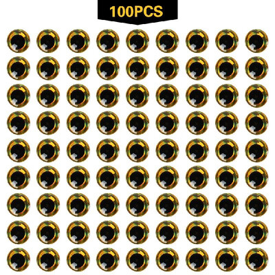 

100pcs 3mm - 12mm 3D Epoxy Fishing Eyes Pupil Fishing Lure Eyes for Making Fishing Bait Fly Tying Streamers Lures Crafts