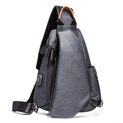 

Mens Chest Bag Cool Crossbody Bag with USB Charging port Oxford Bag Outdoor Travel Sports Noctilucent Shoulder Bag