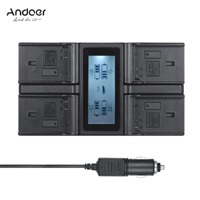 

Andoer NP-FZ100 4-Channel LCD Camera Battery Charger for Sony A7III A9 A7RIII A7SIII with DC Car Charger