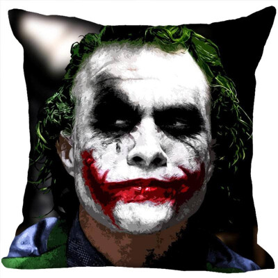 

Joker Pillow Cover Bedroom Home Office Decorative Pillowcase Square Zipper Pillow Cases Satin Fabric No Fade 35x35CM