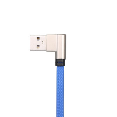 

Fast Charging 180 Degree Elbow Charger Line Zinc Alloy Usb Line Telephone Data Charger Line I-phone Red 18m