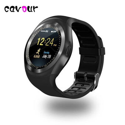

Cavour Y1 Bluetooth Smart Watch Android SmartWatch Phone Call GSM Sim Remote Camera Information Display Sports Pedometer