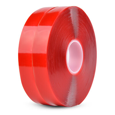 

Ub solid solid UBGU acrylic transparent double-sided tape 2 rolls 20mm 10 m 1mm thick seamless double-sided plastic car with adhesive photo frame glue